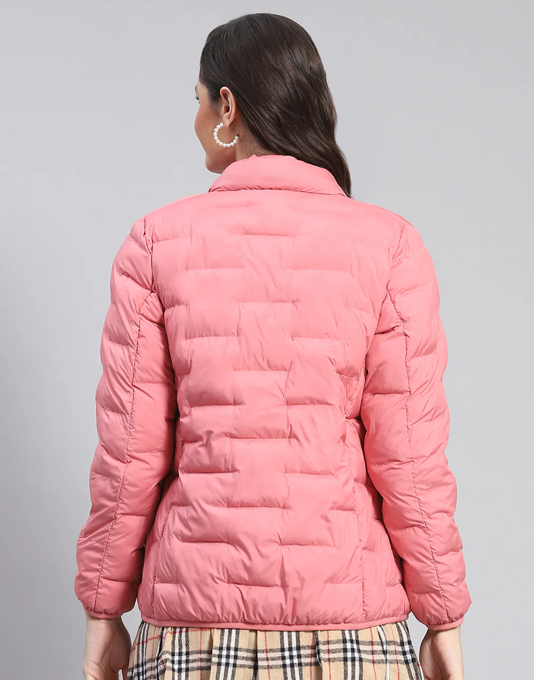 Women Pink Solid Hooded Full Sleeve Jacket - Image 6