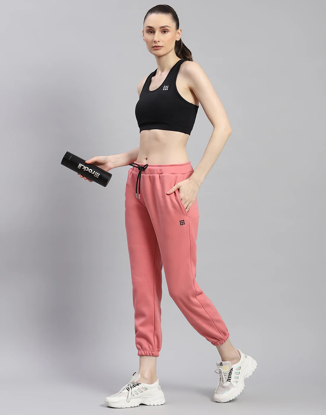 Rock.it Women Pink Solid Regular Fit Winter Lower - Image 3