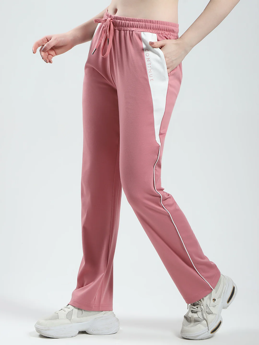Women Pink Solid Regular Fit Lower - Image 3