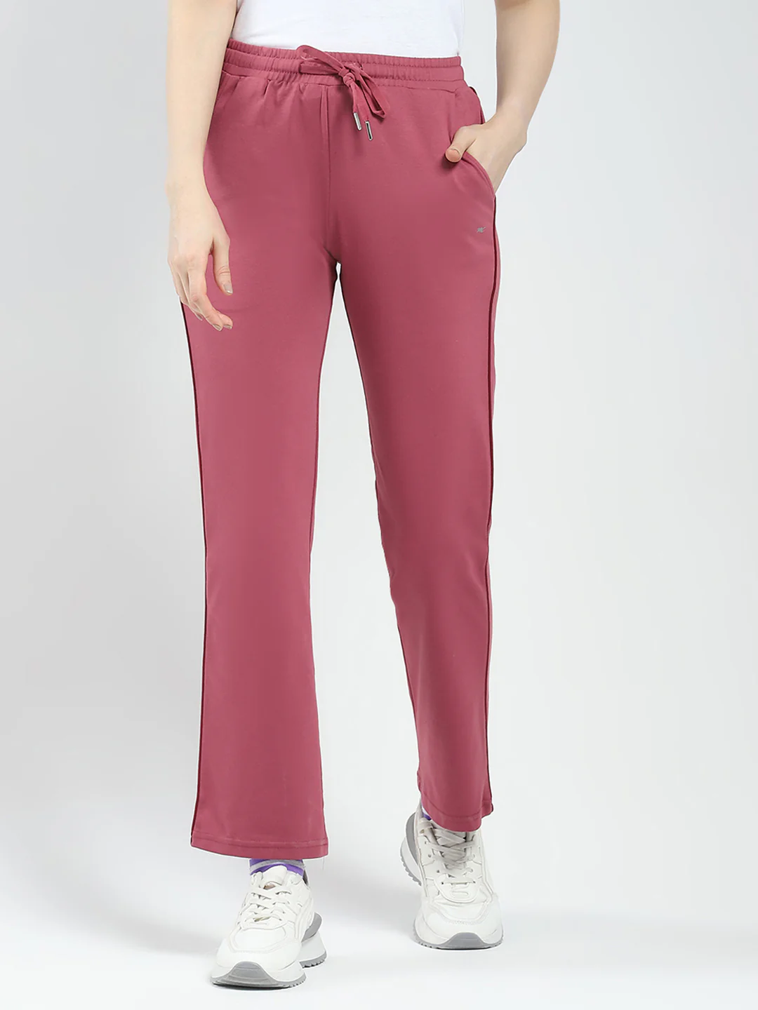 Women Pink Solid Regular Fit Lower - Image 3