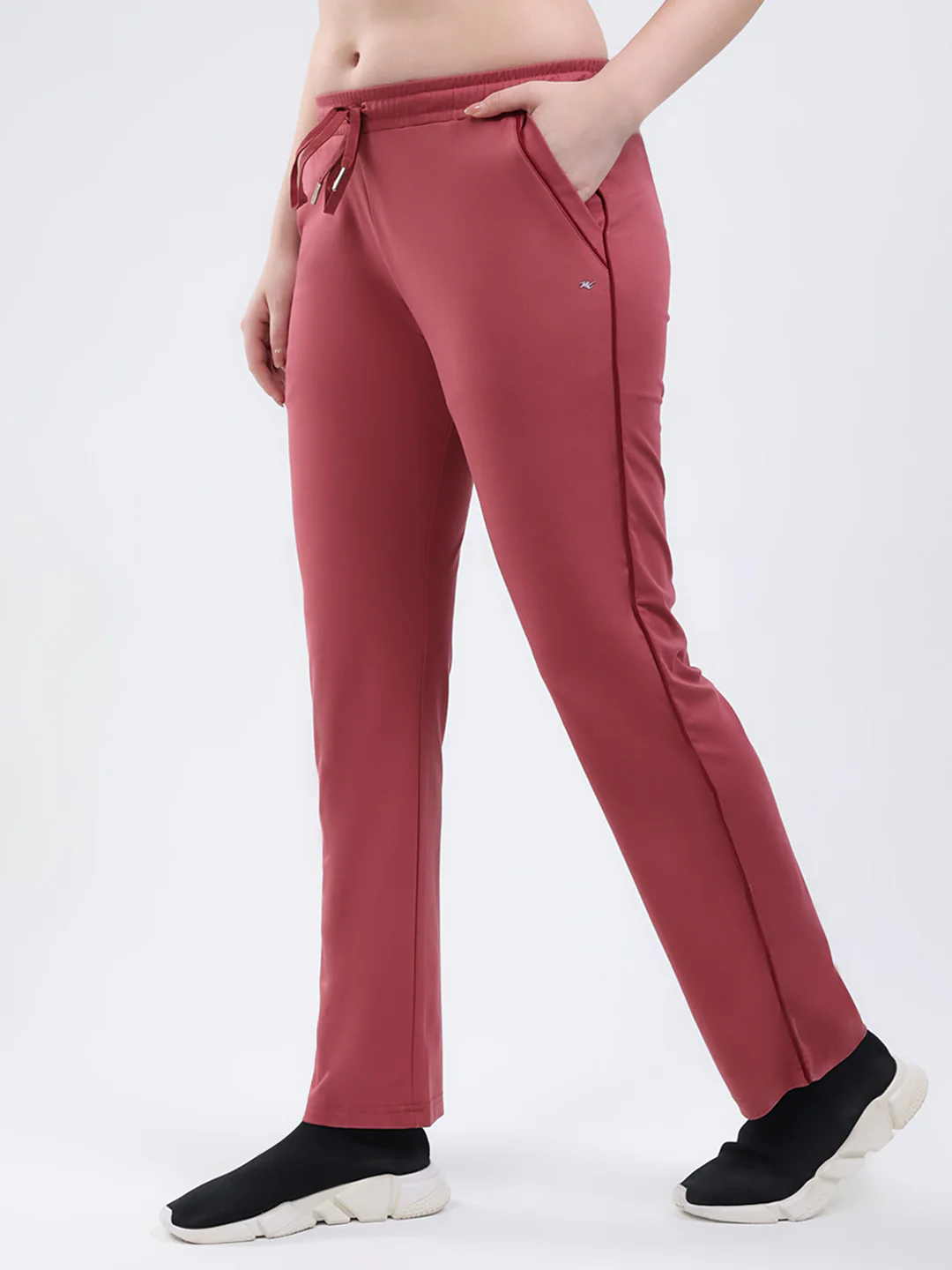 Women Pink Solid Regular Fit Winter Lower - Image 3