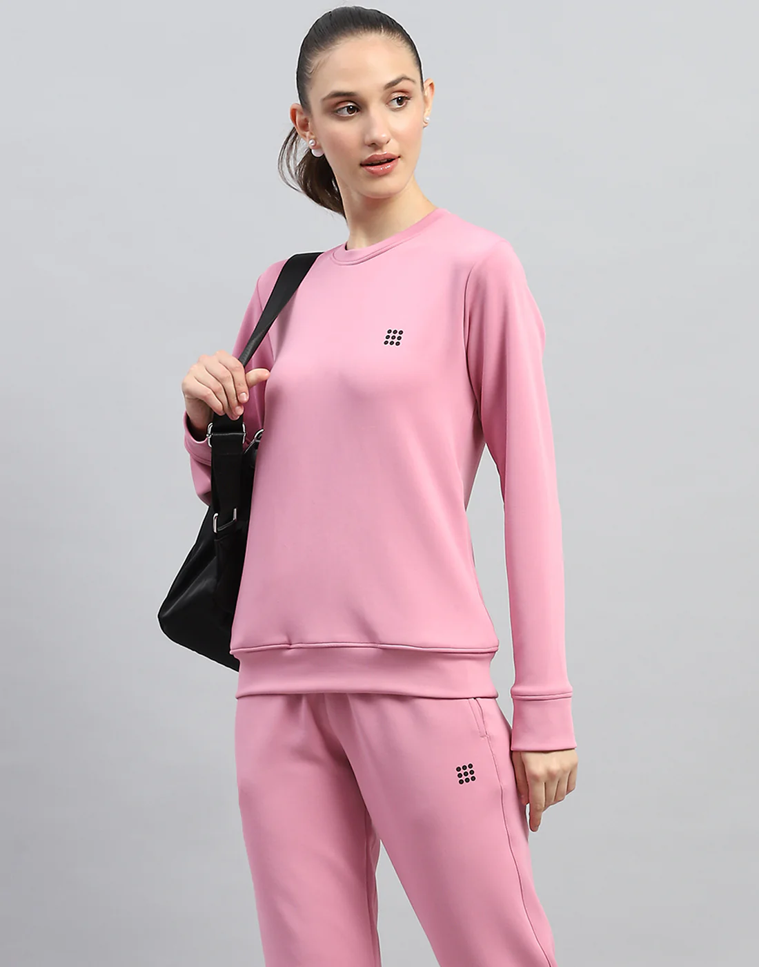 Rock.it Women Pink Solid Round Neck Full Sleeve Cords Set - Image 6