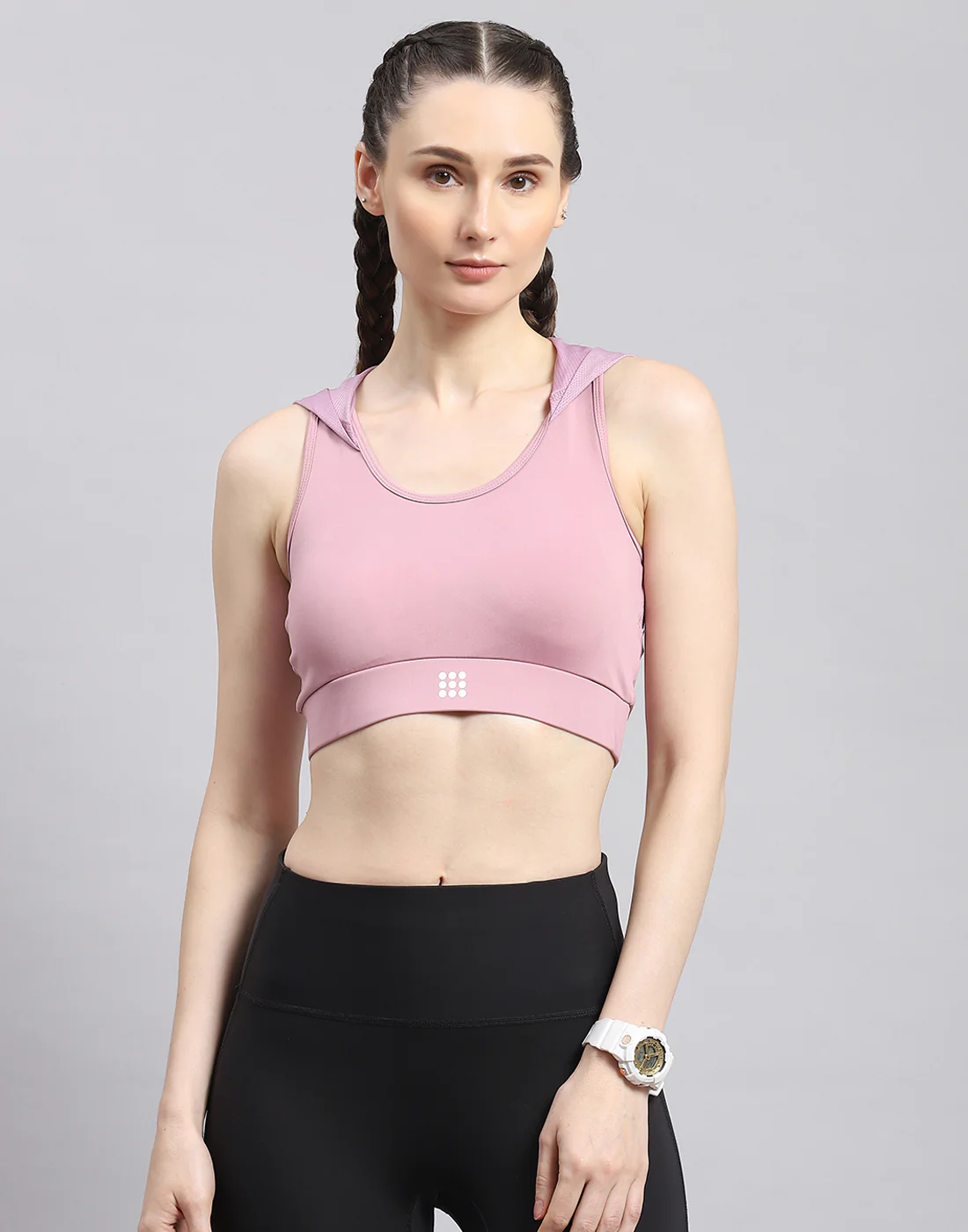 Rock.it Women Pink Solid Sports Bra - Image 2