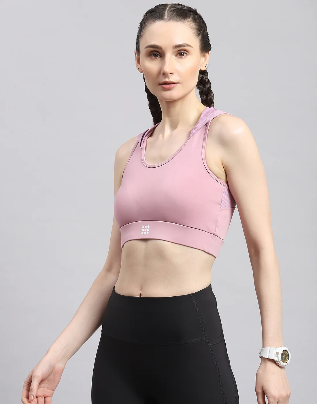 Rock.it Women Pink Solid Sports Bra - Image 3