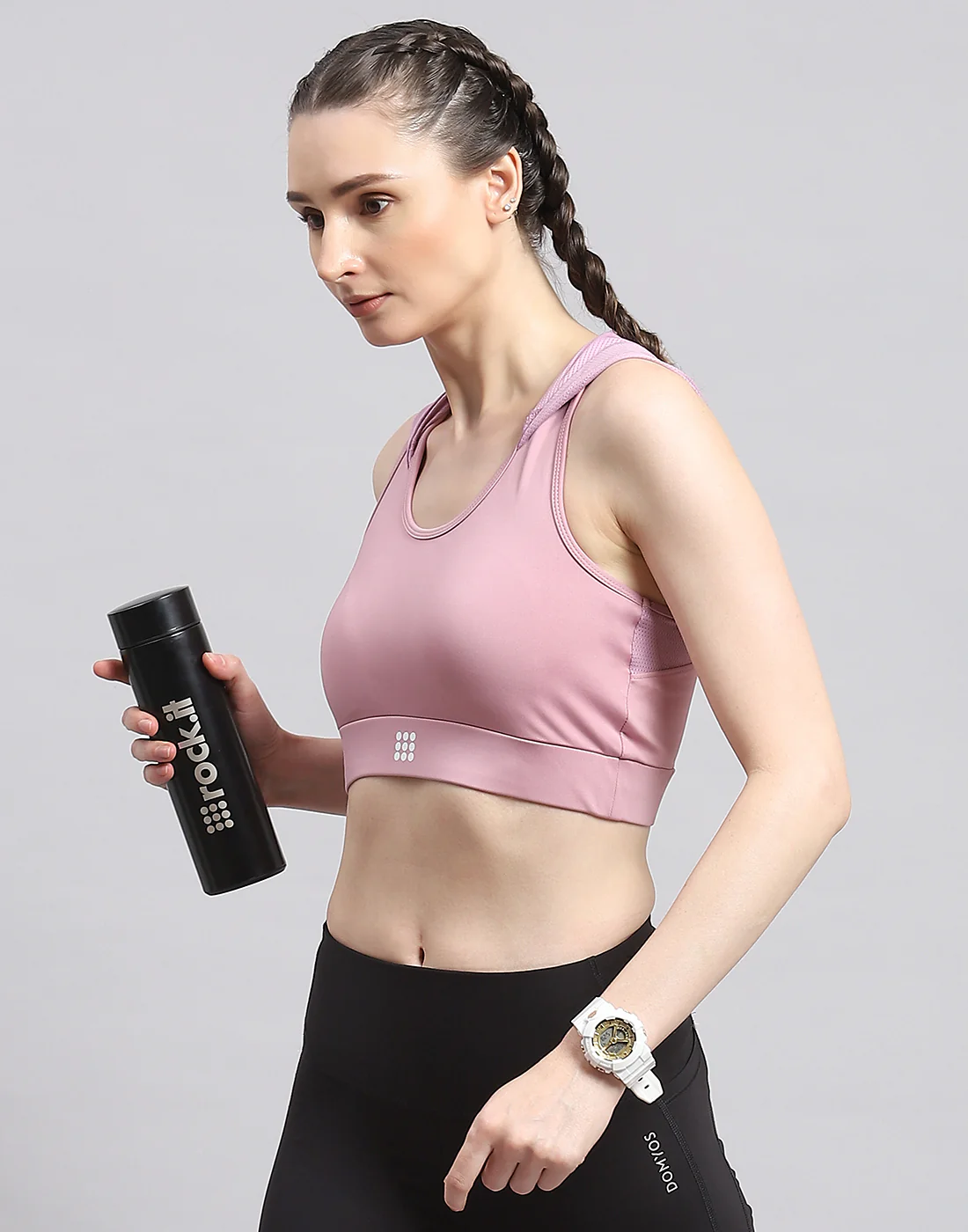 Rock.it Women Pink Solid Sports Bra - Image 6