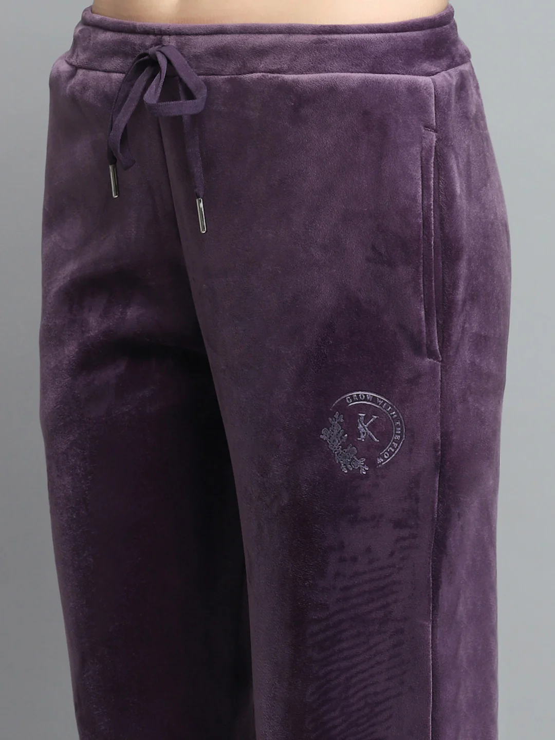 Women Purple Printed Hooded Full Sleeve Cords Set - Image 8