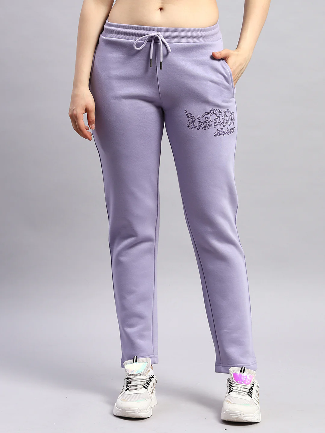 Rock.it Women Purple Printed Hooded Full Sleeve Tracksuit - Image 8