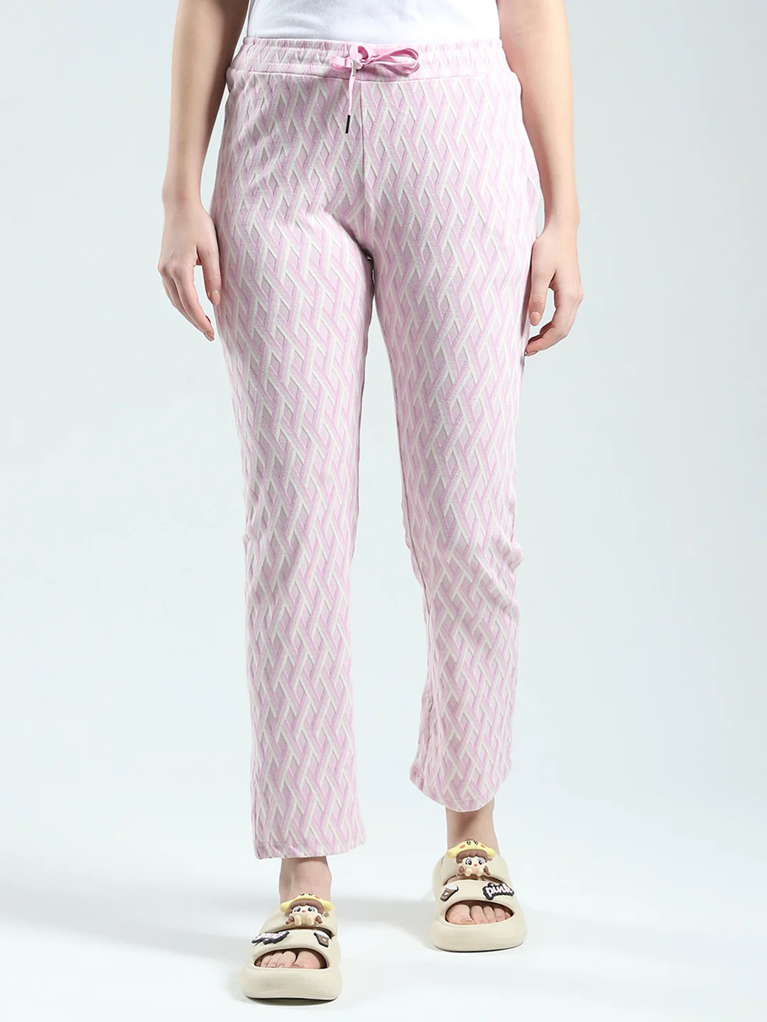 Women Purple Self Design Regular Fit Lower - Image 4