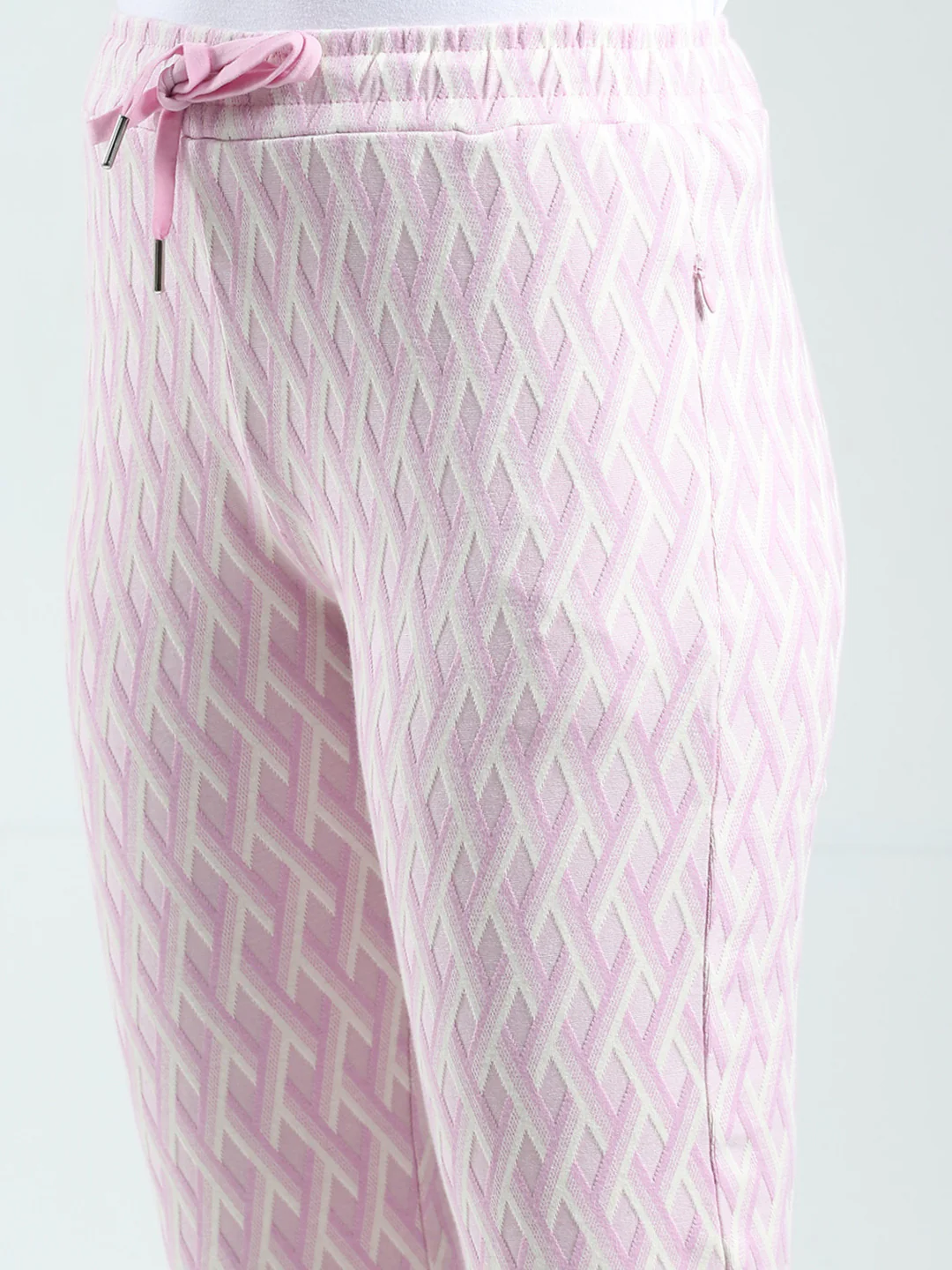 Women Purple Self Design Regular Fit Lower - Image 6