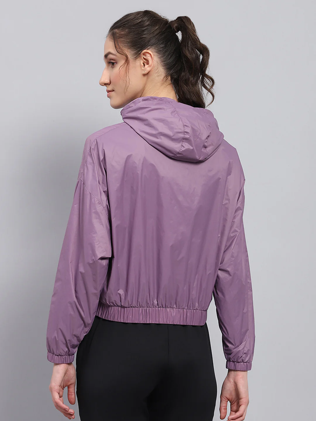 Rock.it Women Purple Solid Hooded Full Sleeve Jacket - Image 4