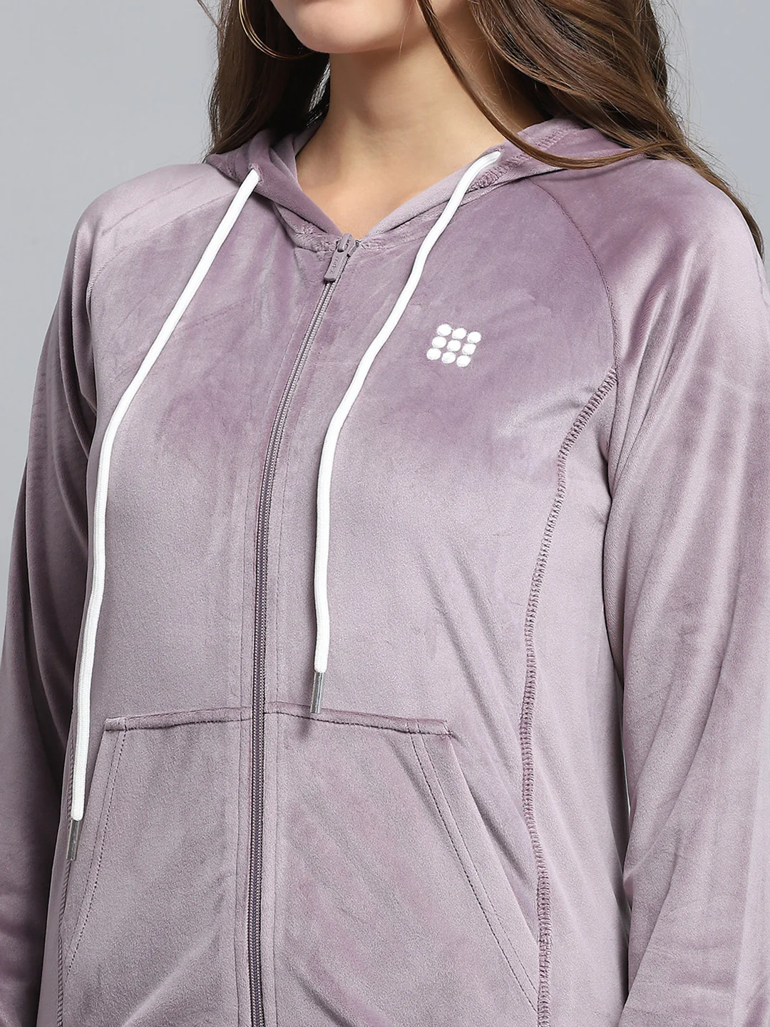 Rock.it Women Purple Solid Hooded Full Sleeve Tracksuit - Image 7