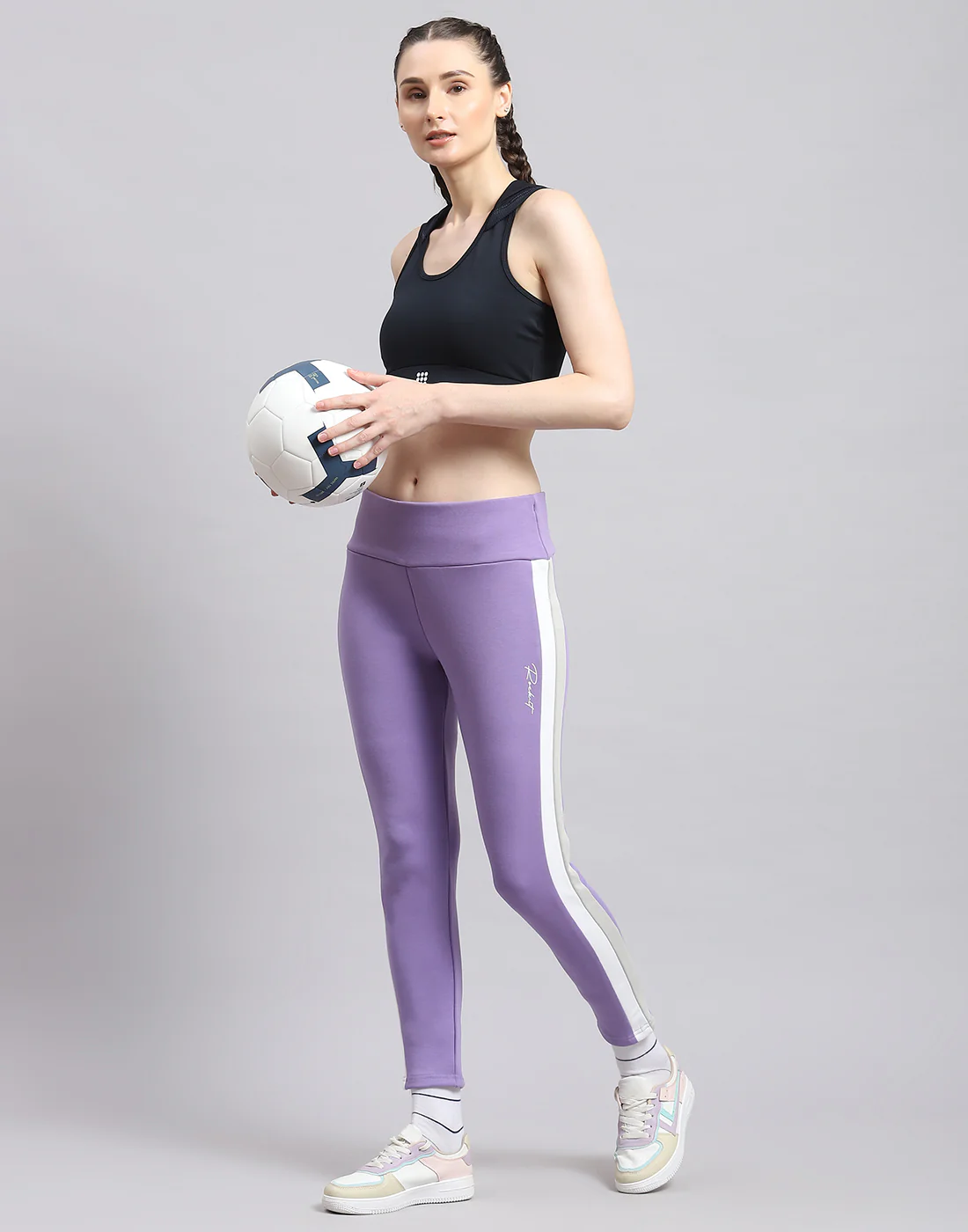 Rock.it Women Purple Solid Regular Fit Legging - Image 3