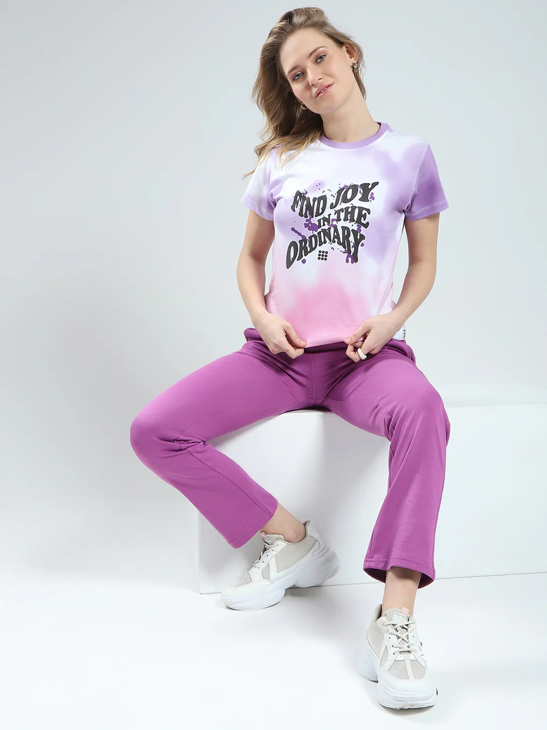 Rock.it Women Purple Solid Regular Fit Lower - Image 2