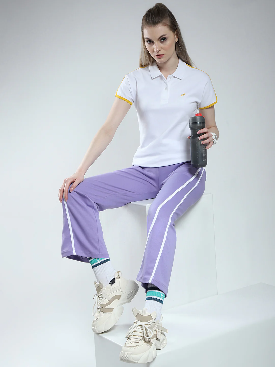 Rock.it Women Purple Solid Regular Fit Lower - Image 2