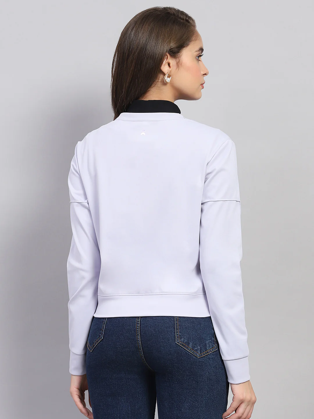 Rock.it Women Purple Solid Round Neck Full Sleeve Sweatshirt - Image 5
