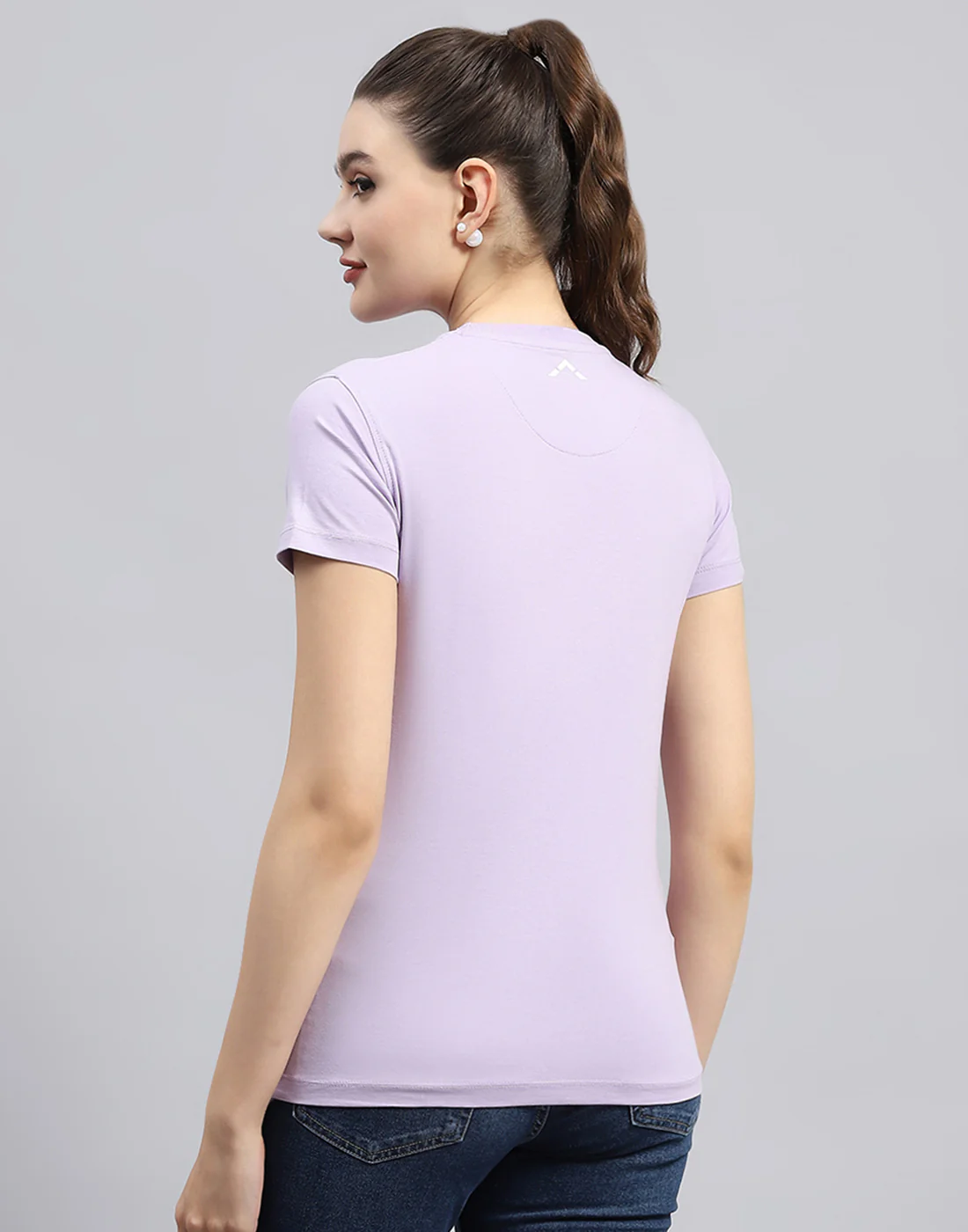 Rock.it Women Purple Solid Round Neck Half Sleeve Top - Image 5