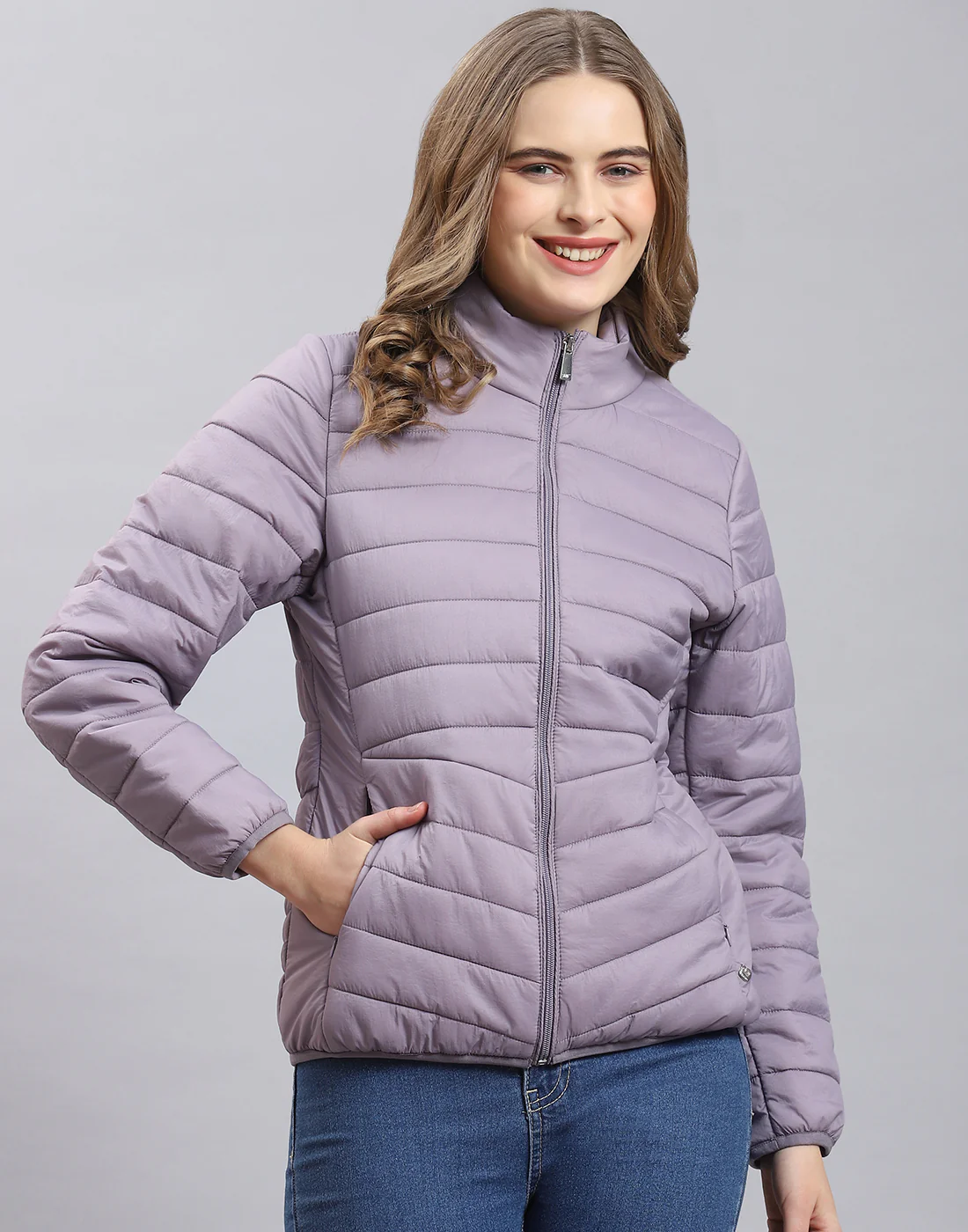 Pack it, style it, slay it, Women Purple Packable Full Sleeve Jacket - Image 3