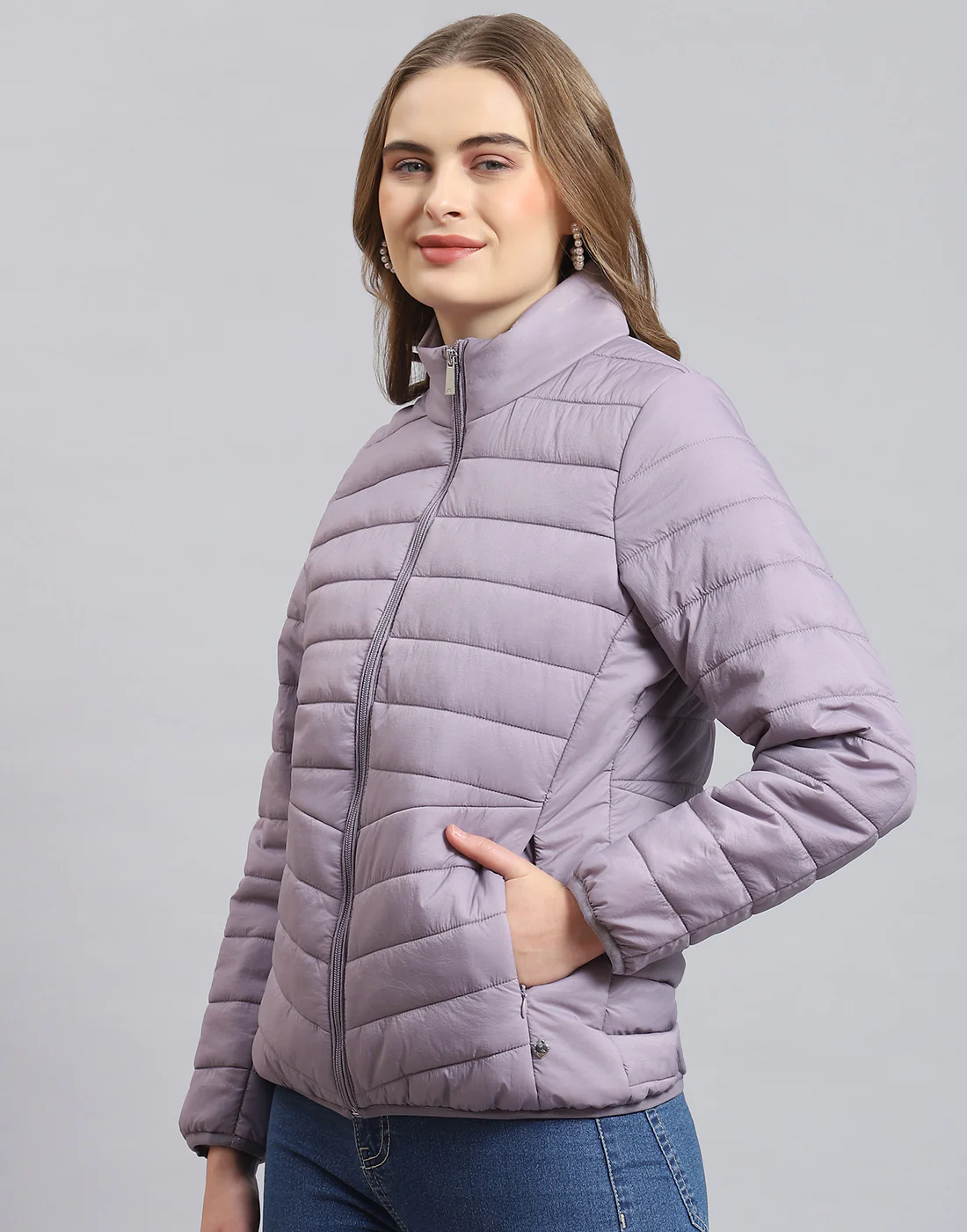 Pack it, style it, slay it, Women Purple Packable Full Sleeve Jacket - Image 4