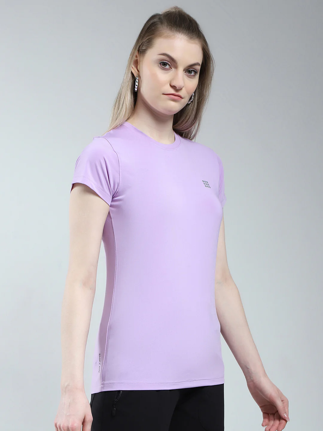 Rock.it Women Purple Solid Round Neck Half Sleeve Top - Image 4