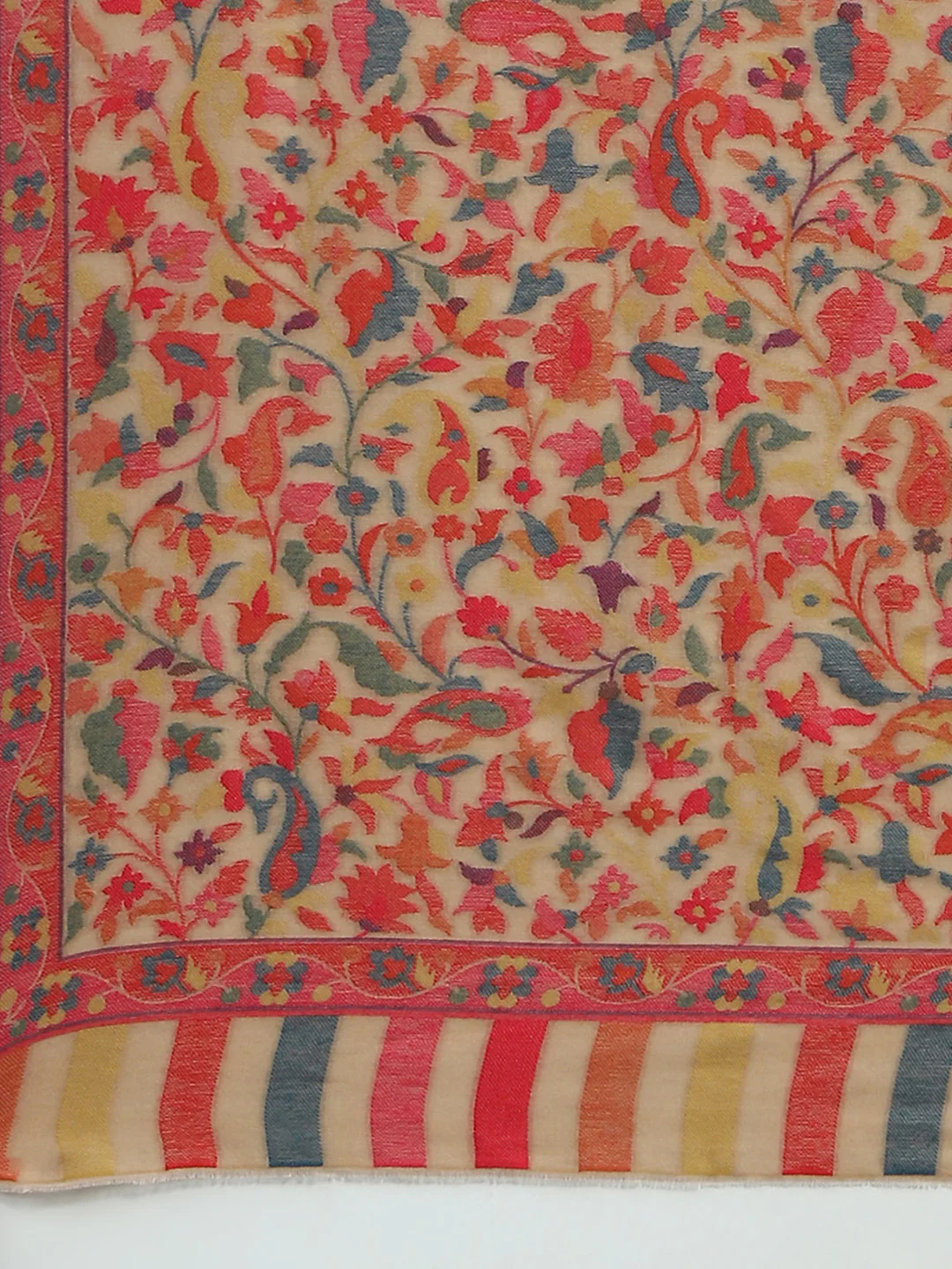 Women Red Self Design Stole - Image 7