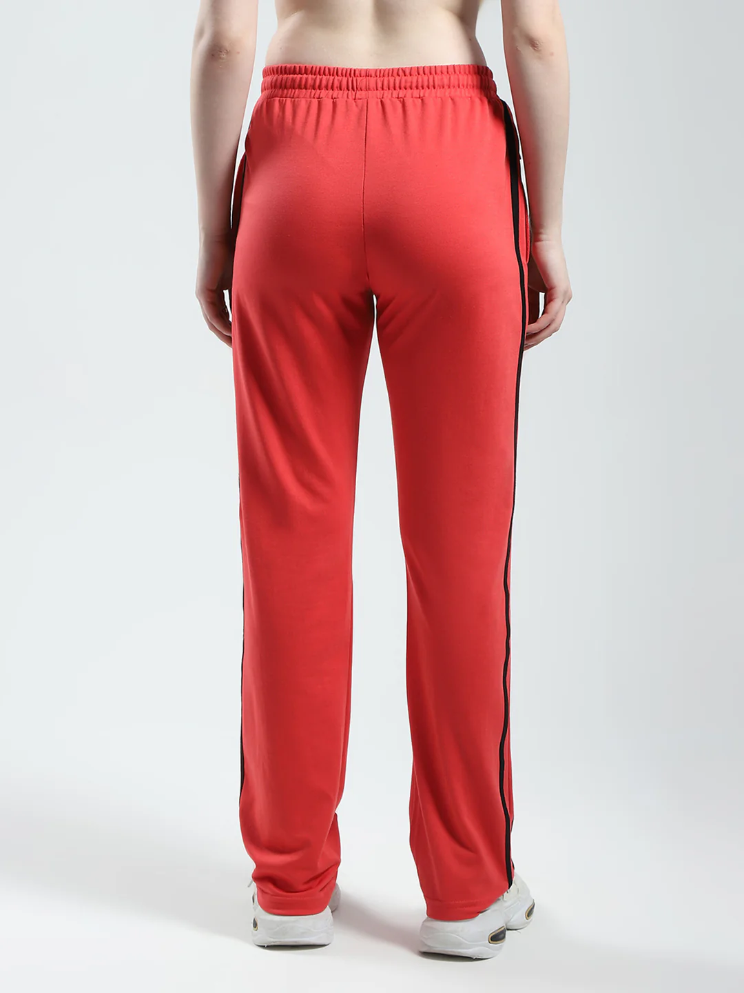 Women Red Solid Regular Fit Lower - Image 5