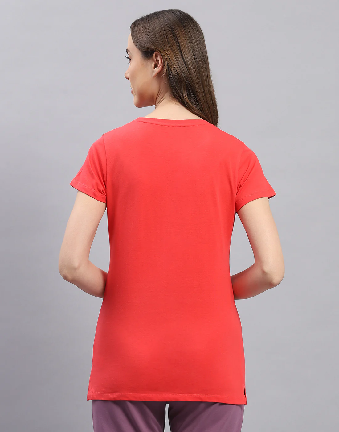 Women Red & Yellow Printed Round Neck Half Sleeve Top 2 Pc Set - Image 6