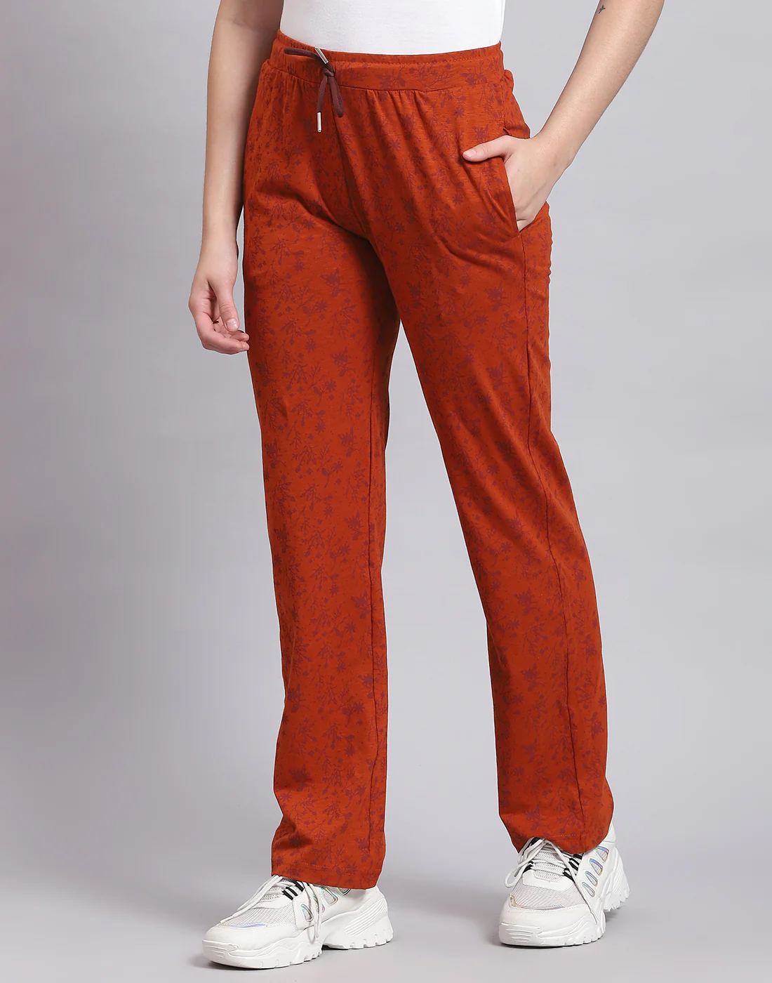 Women Rust Printed Regular Fit Lower - Image 3