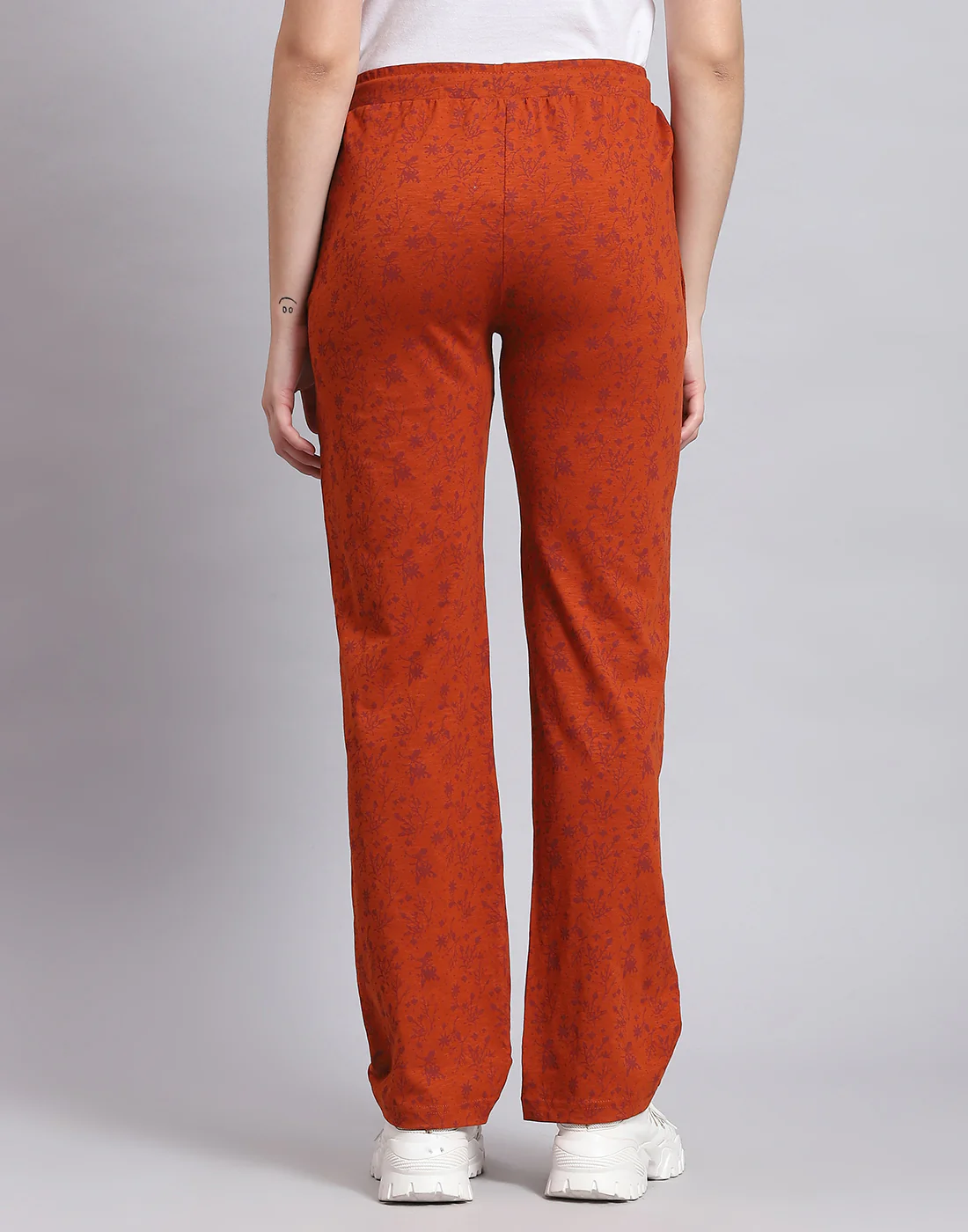 Women Rust Printed Regular Fit Lower - Image 5