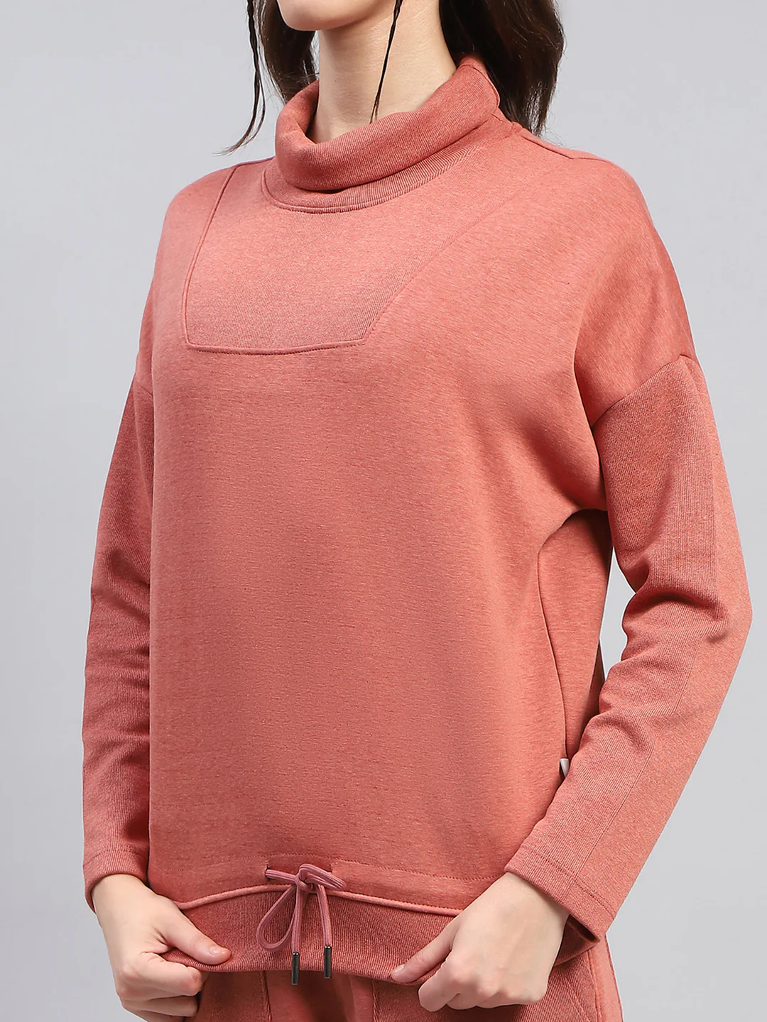 Rock.it Women Rust Solid High Neck Full Sleeve Tracksuit - Image 7