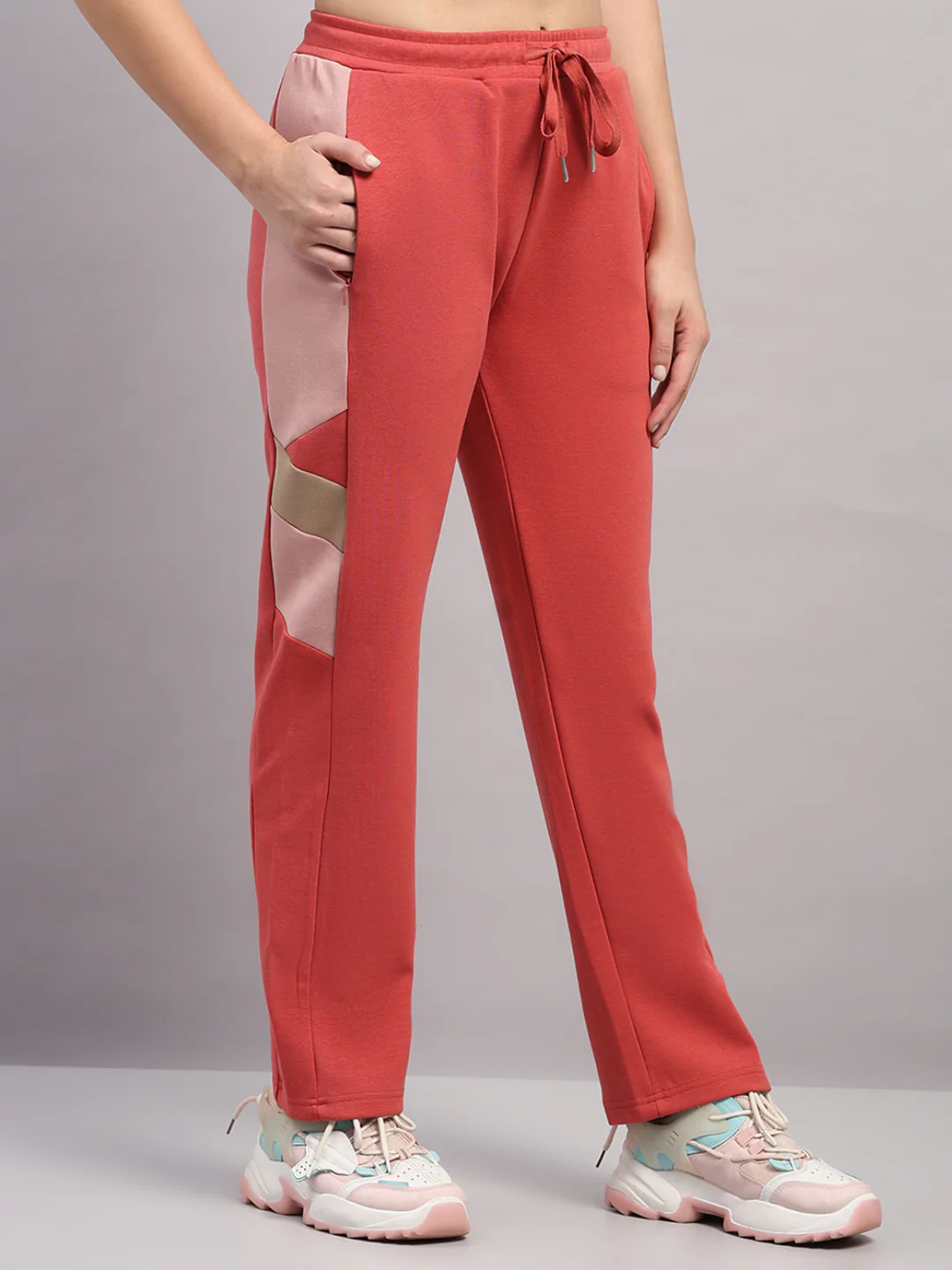 Women Rust Solid Regular Fit Winter Lower - Image 4
