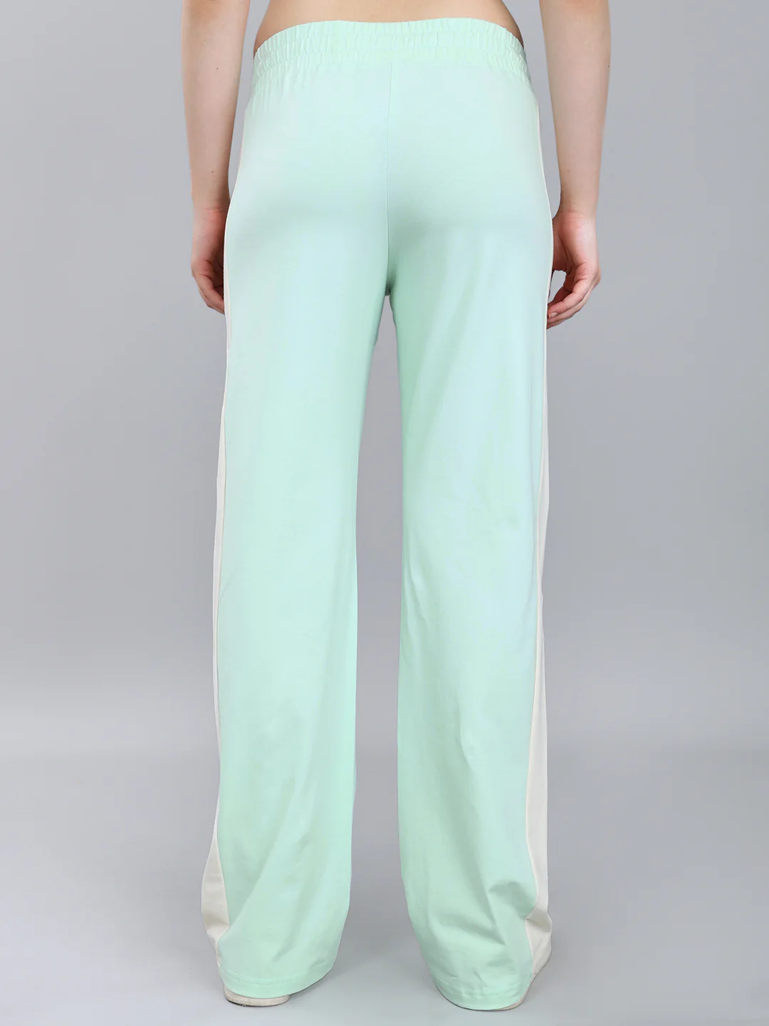 Women Sea Green Solid Regular Fit Lower - Image 4