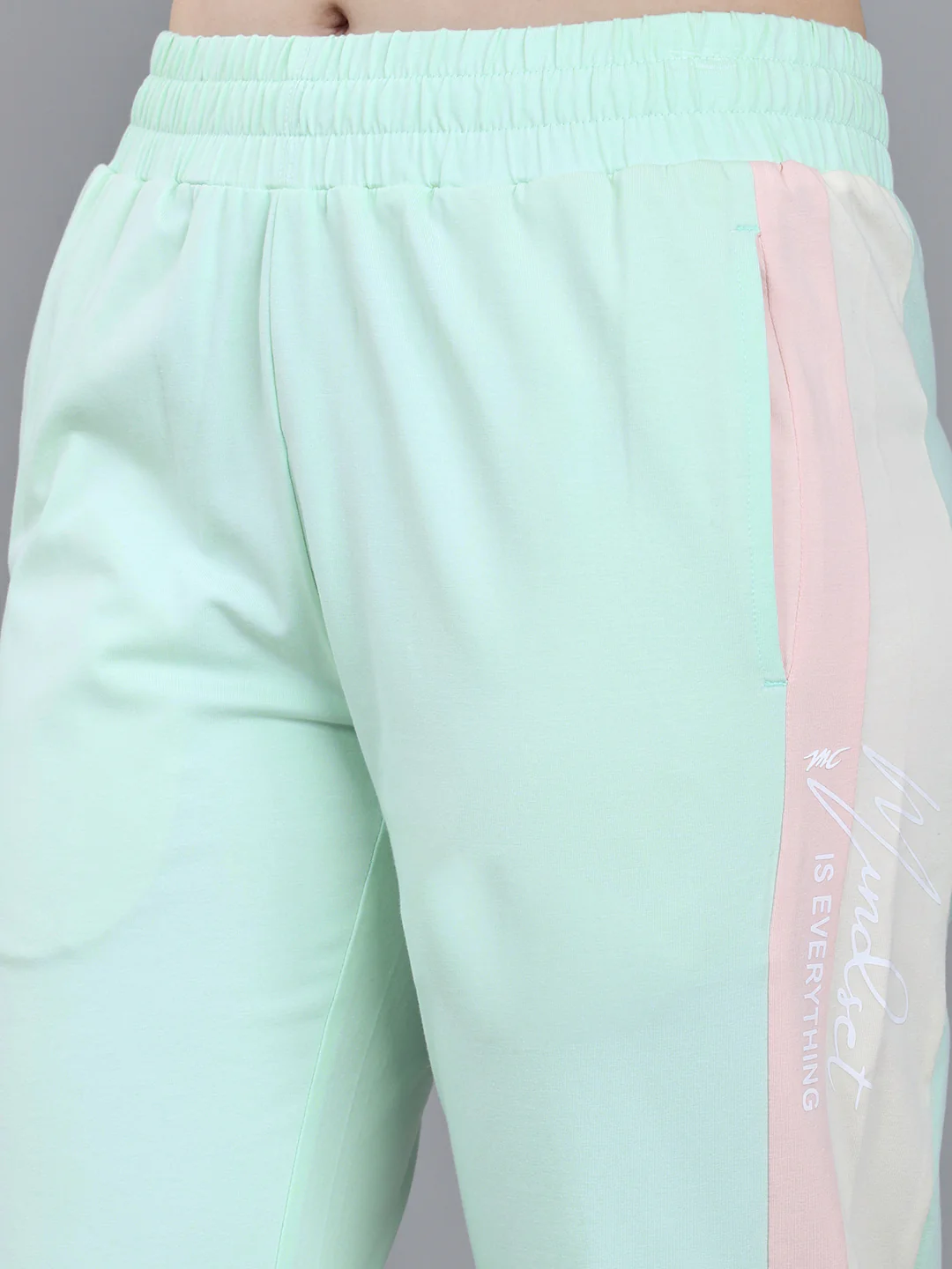 Women Sea Green Solid Regular Fit Lower - Image 5