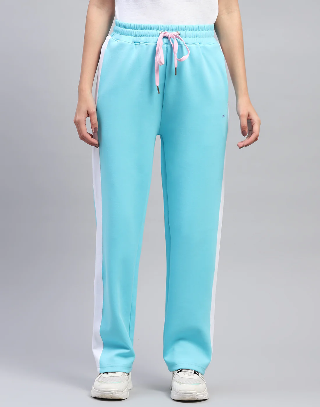 Women Turquoise Blue Solid Regular Fit Lower - Image 3