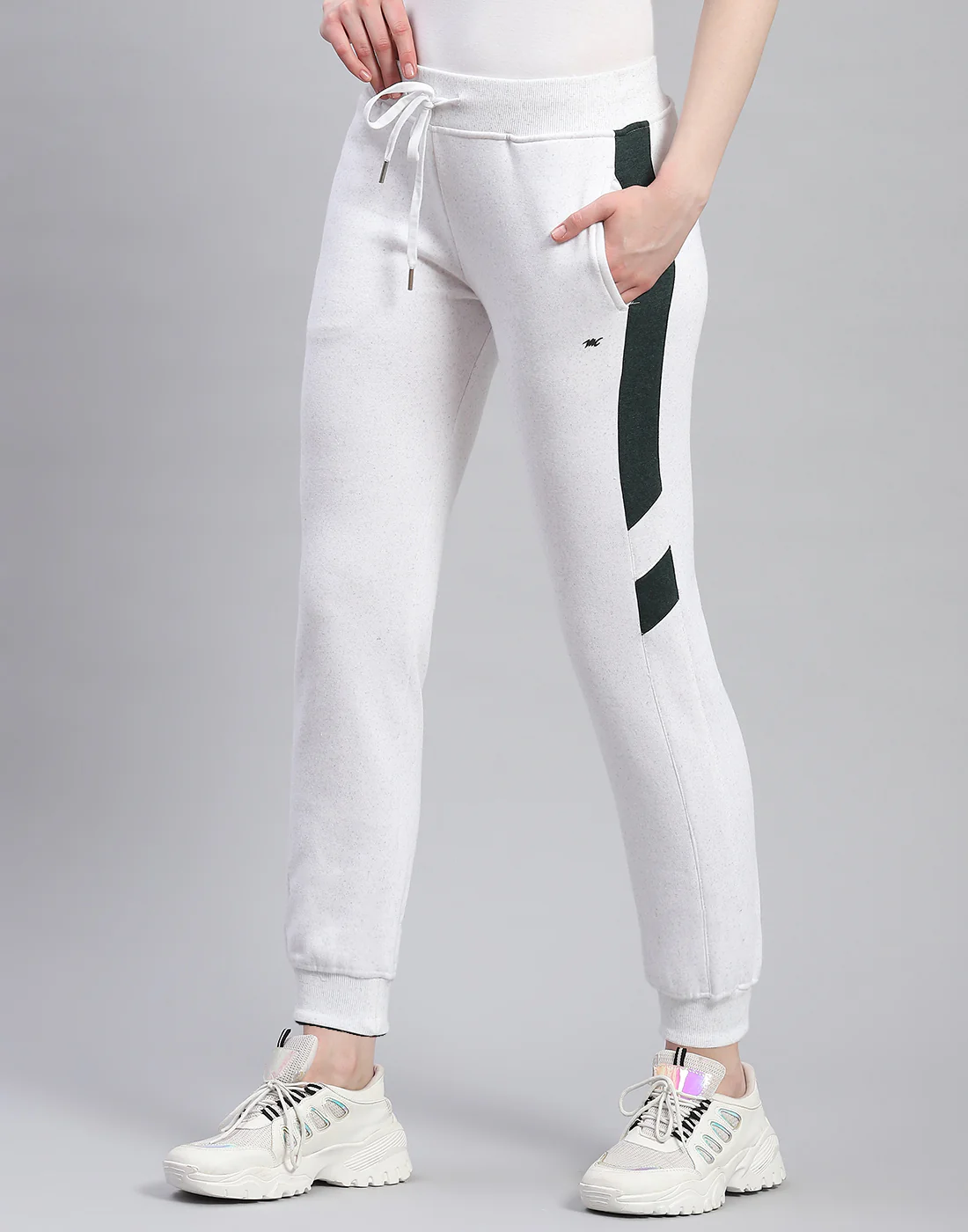 Women White Printed Hooded Full Sleeve Tracksuit - Image 8