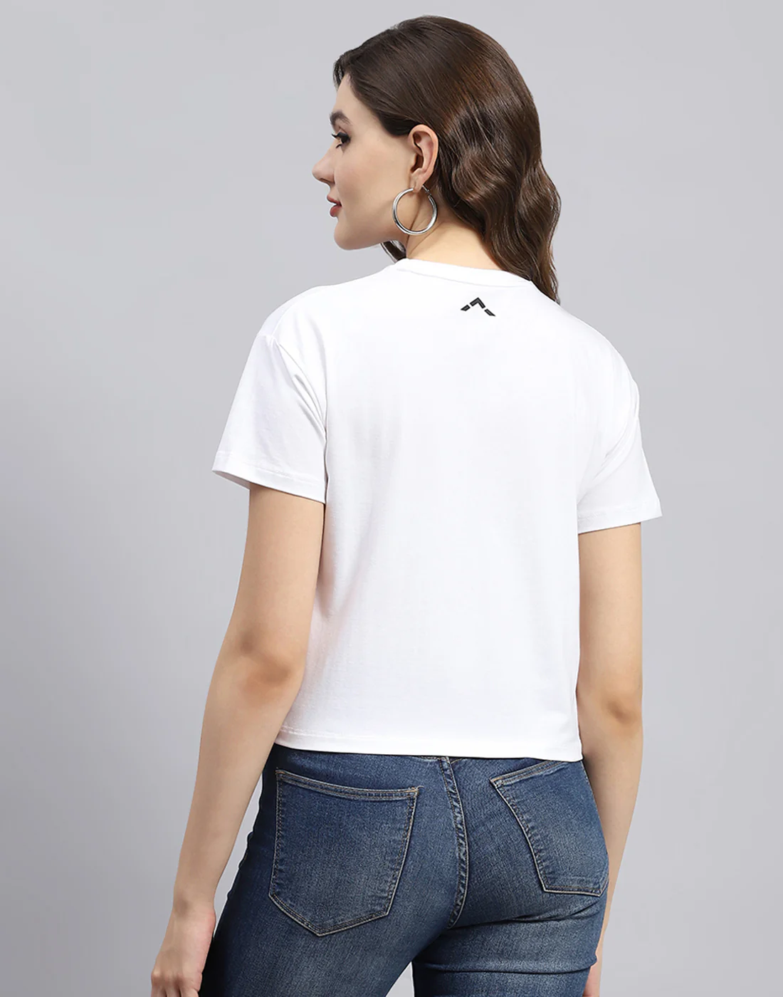 Rock.it Women White Printed Round Neck Half Sleeve Top - Image 6