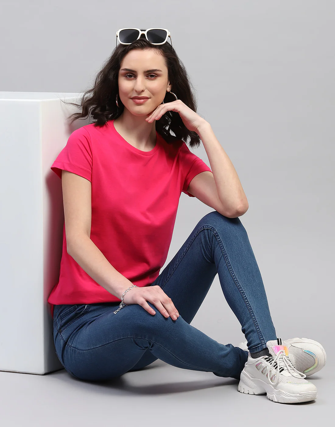 Women Yellow & Red Solid Round Neck Half Sleeve Top (Pack of 2) - Image 2