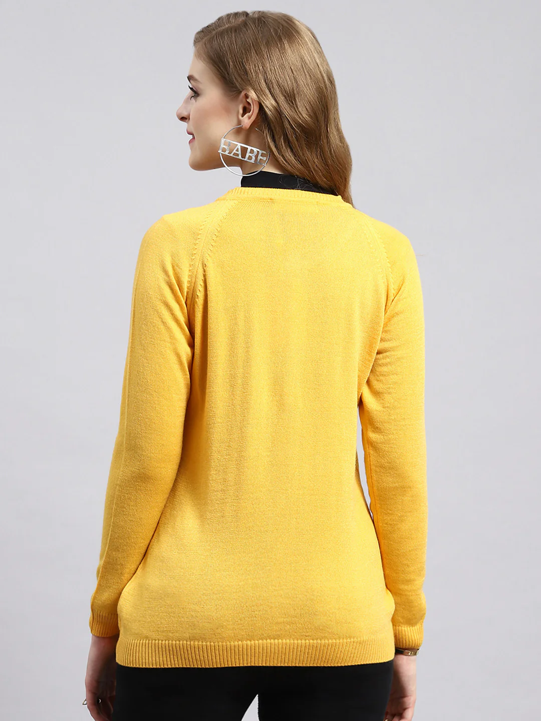 Women Yellow Solid Cardigan - Image 5