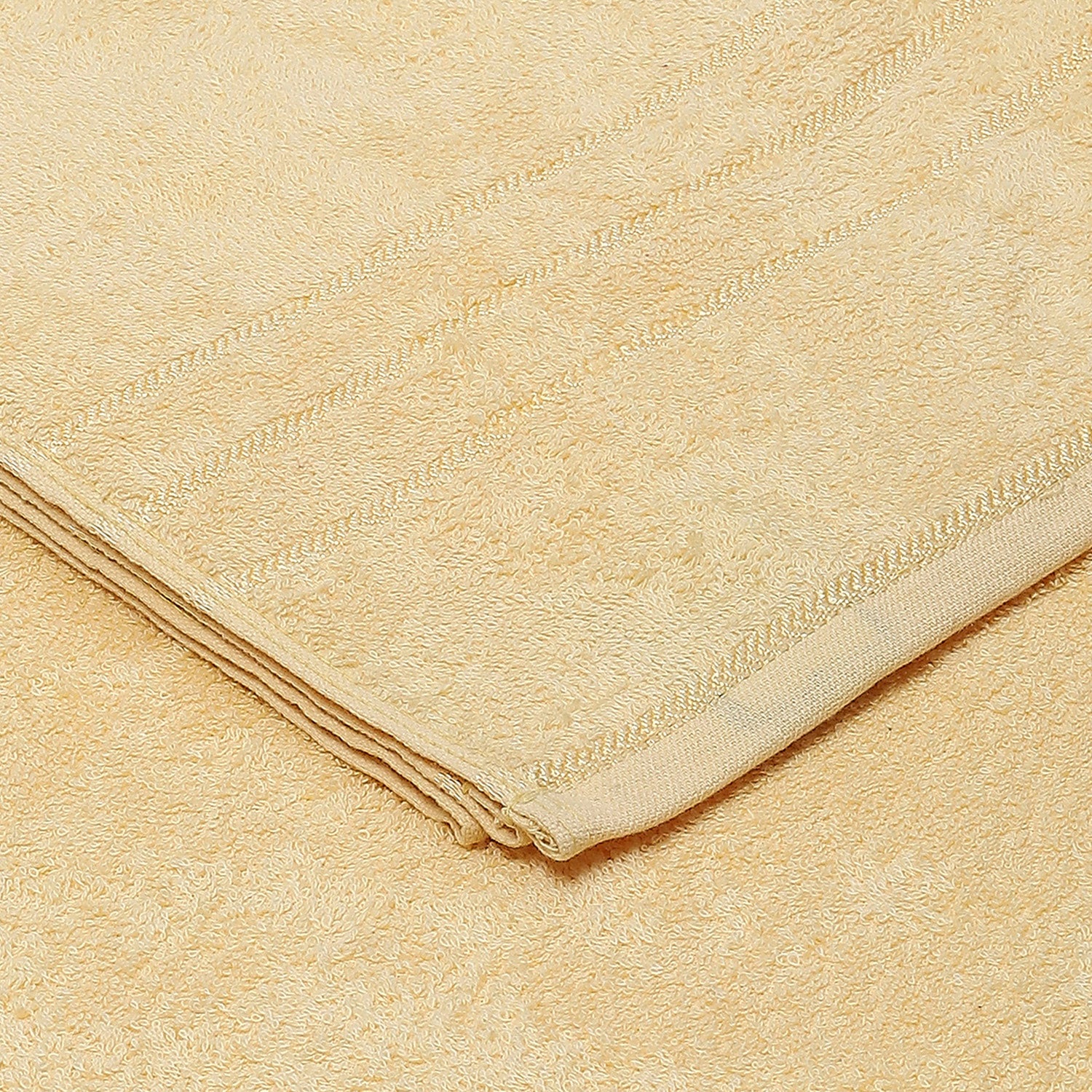Yellow Cotton 350 GSM Bath Towel - Image 3