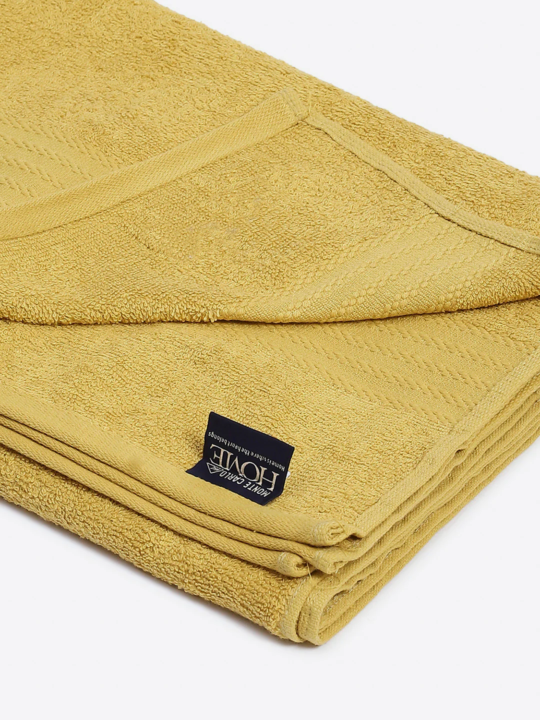 Yellow Cotton Solid 400 GSM Bath Towel (Jazz) - Image 3