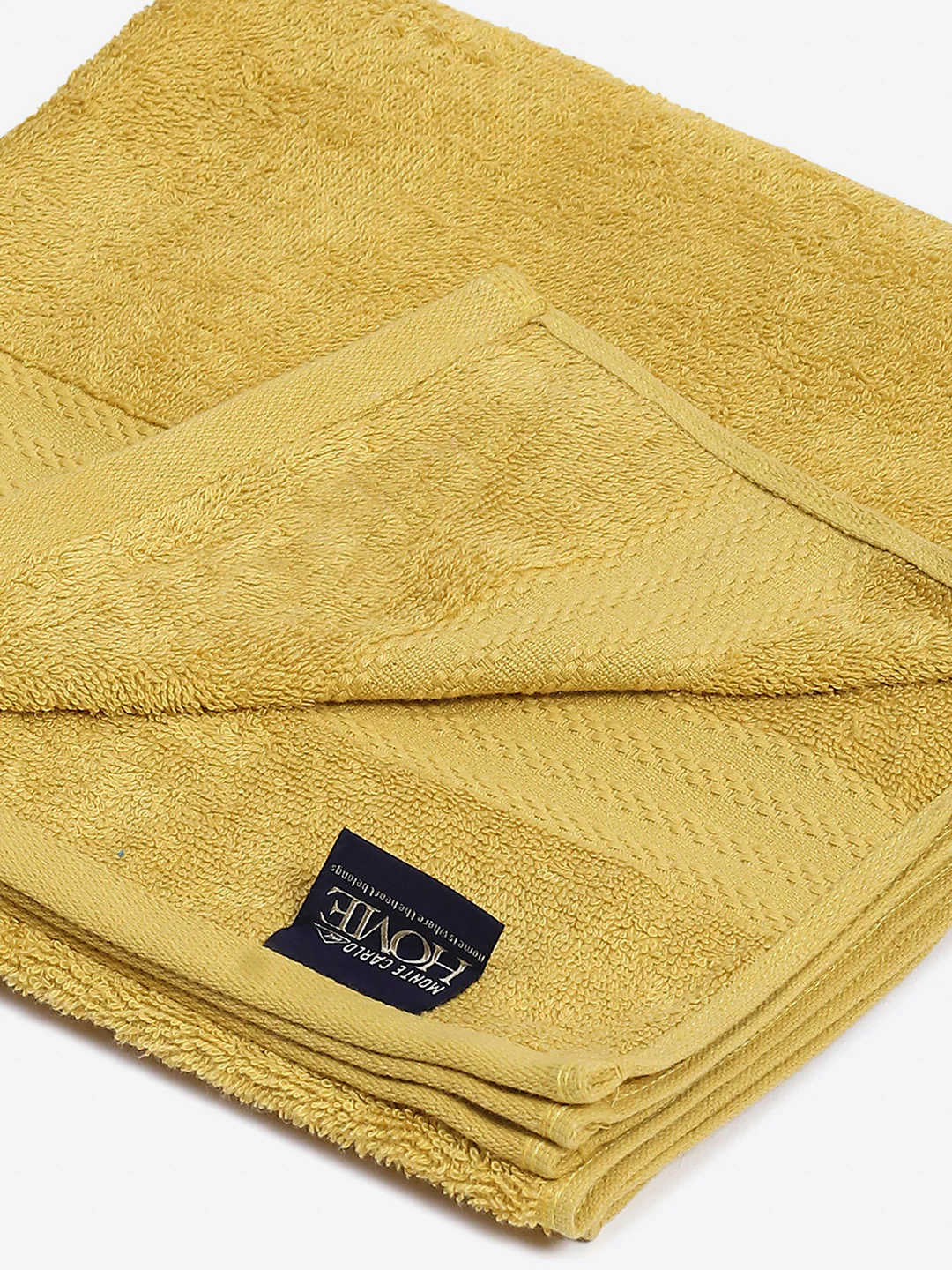 Yellow Cotton Solid 400 GSM Bath Towel (Jazz) - Image 3