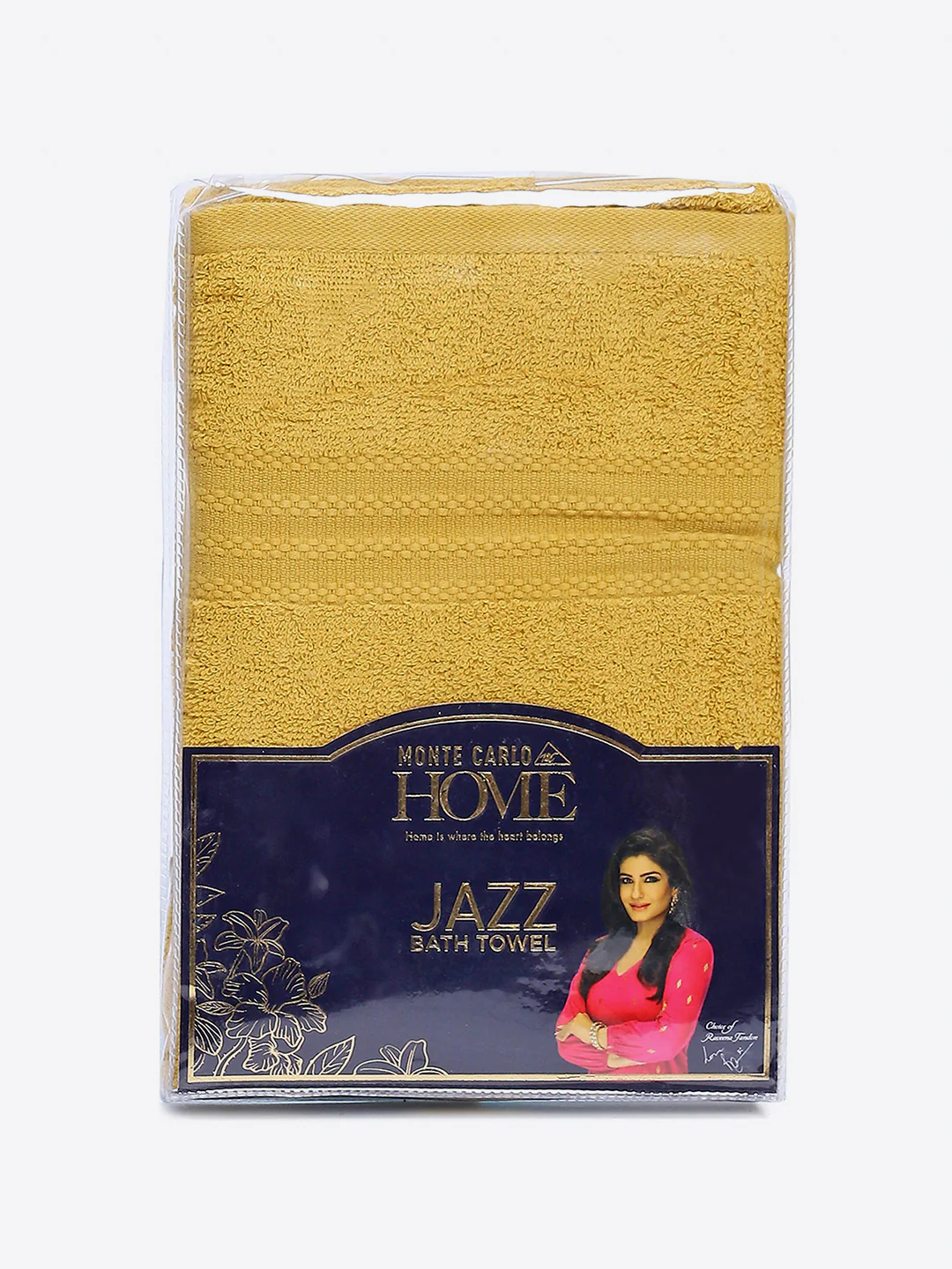 Yellow Cotton Solid 400 GSM Bath Towel (Jazz) - Image 5